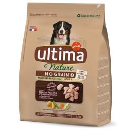 20% taniej! Ultima, 2 x 1,35 kg / 1,5 kg / 2,5 kg / 2,7 kg / 3 kg / 7 kg - Nature No Grain Medium / Maxi, indyk, 2 x 2,7 kg
