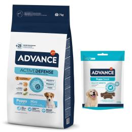 Advance: karma sucha, różne rodzaje + przysmak, 150 / 360 / 720 g gratis! - Mini Puppy Protect, 7 kg + Puppy Snack, 150 g
