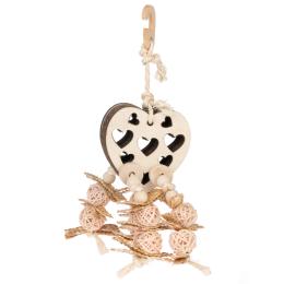 TIAKI zabawka na przysmaki dla ptaków, serce - Dł. x szer. x wys.: ok. 30 x 10 x 9 cm