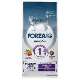 Forza 10 Mono Diet Medium & Large Sensitive Skin, z rybą - 2 x 10 kg
