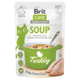 Brit Care zupa dla kotów, 15 x 75 g - Indyk
