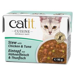 Catit Cuisine Eintopf, 12 x 95 g - Kurczak z tuńczykiem