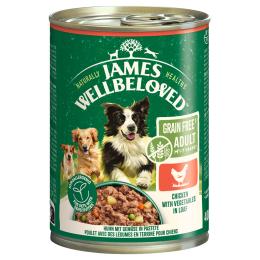 James Wellbeloved Adult Dog Grain Free Hypoallergenic, kurczak w pasztecie - 12 x 400 g