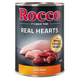 Megapakiet Rocco Real Hearts, 24 x 400 g - Kurczak z całymi sercami kurczaka