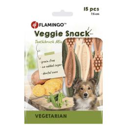 Flamingo Veggie zestaw szczoteczek do zębów - 2 x 120 g (30 szt., 7,5 cm)