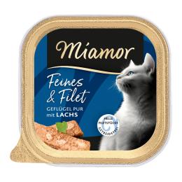 Miamor Feines & Filet, 16 x 100 g - Drób i łosoś