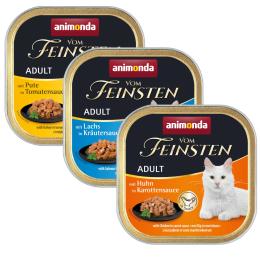 Pakiet mieszany animonda vom Feinsten, 32 x 100 g - NoGrain w sosie (3 smaki)