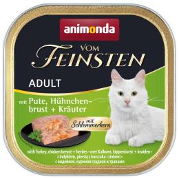 animonda vom Feinsten Adult z nadzieniem, 6 x 100 g - Indyk, pierś z kurczaka i zioła