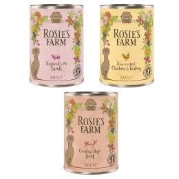Rosie's Farm Adult, 6 x 400 g  - Pakiet mieszany (3 smaki)