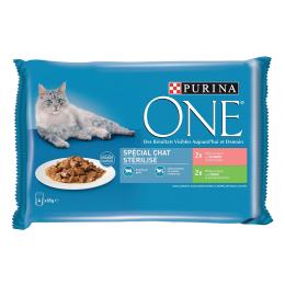 16 + 4 gratis! PURINA ONE, karma mokra dla kota, 20 x 85 g - Sterilised Cat, łosoś, indyk