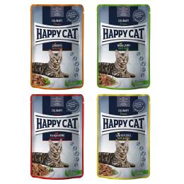 Happy Cat Pouch Meat w sosie, 12 x 85 g  - Pakiet mieszany II