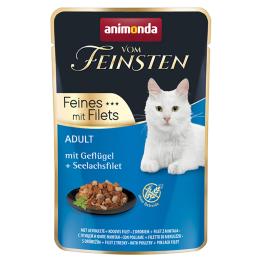 animonda vom Feinsten Adult, 18 x 85 g - Z drobiem i filetem z czarniaka
