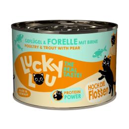 Lucky Lou Adult, 6 x 200 g - Drób i pstrąg