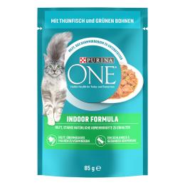 PURINA ONE Indoor Formula, z tuńczykiem i zieloną fasolą - 13 x 85 g