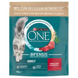 PURINA ONE Adult, wołowina ze zbożem pełnoziarnistym - 2 x 750 g