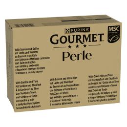 Megapakiet Gourmet Perle, 96 x 85 g - Rybny Mix w sosie
