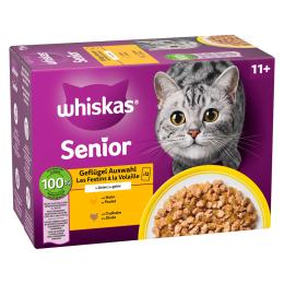 Whiskas Senior w saszetkach, 12 x 85 g - 11+ Wybór dań drobiowych w galarecie