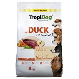 Tropidog Premium Adult Small, kaczka i ryż - 8 kg