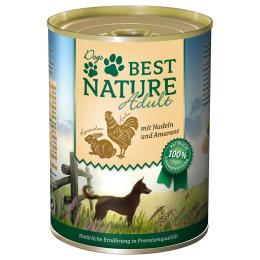 Best Nature Dog Adult 6 x 400 g - Królik, kurczak i makaron