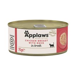 Applaws w bulionie, 12 x 70 g - Pierś z kurczaka z kaczką