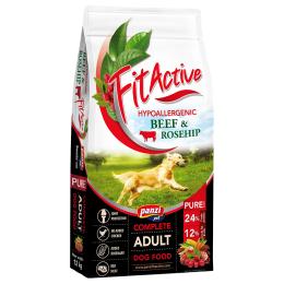 FitActive Pure Hypoallergenic, wołowina i owoce dzikiej róży - 2 x 12 kg
