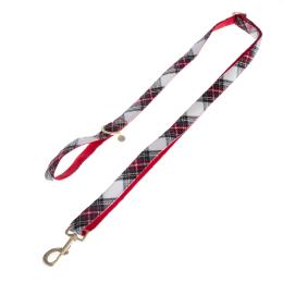 Nomad Tales Tartan: obroża, smycz, dozownik worków na odchody, gumka do włosów - Regulowana smycz 200 cm