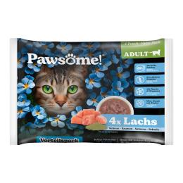 Pawsome Adult Cat, 4 x 85 g - Łosoś