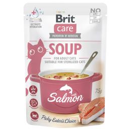 Brit Care zupa dla kotów, 15 x 75 g - Łosoś
