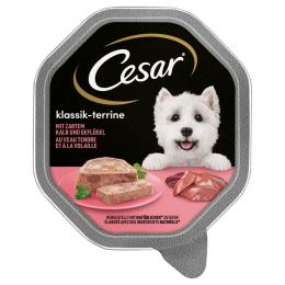 Cesar w tackach, 14 x 150 g - Classic, pasztet z cielęciną i drobiem