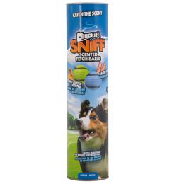 Chuckit! Sniff Fetch Balls Canister - 4 szt. (Ø 6,5 cm)