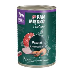 Megapakiet Pan Mięsko Dog, 36 x 400 g - Pasztet z krewetkami