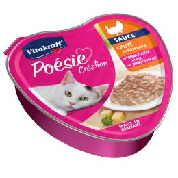Vitakraft Poésie Création, 15 x 85 g - Indyk w sosie serowym
