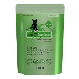 catz finefood w saszetkach, 8 x 85 g - Wołowina z kaczką