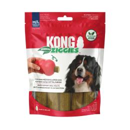 KONG Ziggies Enhanced - Rozmiar M/L: dla średnich i dużych psów od 7 kg (2 x 227 g)