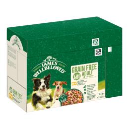 James Wellbeloved Grain Free Hypoallergenic, jagnięcina i kurczak z warzywami - 24 x 90 g