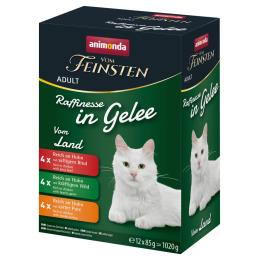 animonda vom Feinsten Adult Raffinesse w galarecie, 12 x 85 g - Pakiet mieszany "Vom Land" (3 smaki)