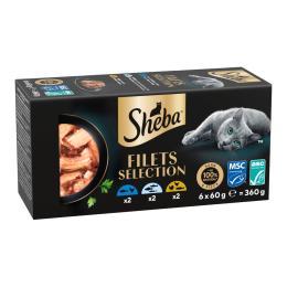 Sheba Filets, 6 x 60 g - Pakiet mieszany I (3 smaki)
