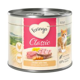 Korzystny pakiet Feringa Classic Meat Menu Kitten, 12 x 200 g - Kurczak i cielęcina