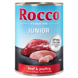 Rocco Junior, 6 x 400 g - Drób i wołowina