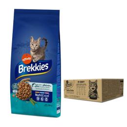 Brekkies: karma sucha, 15 kg + Daily Delice Adult Cat, 80 x 85 g w super cenie! - Complete, 15 kg + Pakiet mieszany w sosie (4 smaki) 80 x 85 g