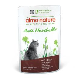 Almo Nature Functional Anti Hairball, 6 x 70 g - Z wołowiną