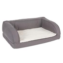 Ortopedyczna sofa dla psa, szara - Dł. x szer. x wys.: 75 x 50 x 25 cm