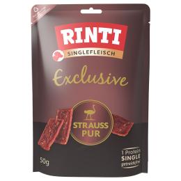 RINTI Singlefleisch Exclusive Snack, 50 g - Struś, 50 g