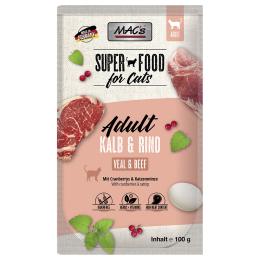 MAC´s Cat Super Food w saszetkach, 12 x 100 g - Cielęcina i wołowina