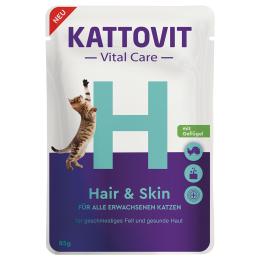 Kattovit Vital Care Hair & Skin, saszetki z drobiem - 24 x 85 g