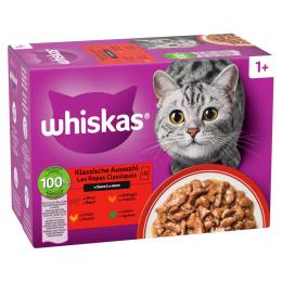 Whiskas 1+ Adult, saszetki, 12 x 85 g - Wybór dań klasycznych w sosie