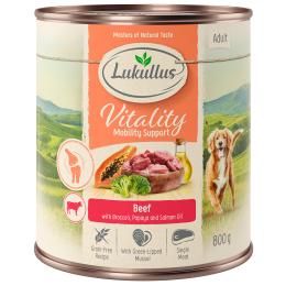 Lukullus Vitality Zdrowe stawy: Wołowina (bez zbóż) - 6 x 800 g
