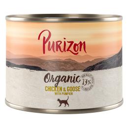 Korzystny pakiet Purizon Organic, 24 x 200 g - Biokurczak i biogęś z biodynią