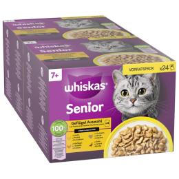 Megapakiet Whiskas Senior, saszetki, 48 x 85 g - 7+ Wybór dań drobiowych w sosie