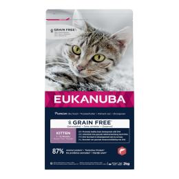 Eukanuba Kitten Grain Free, z łososiem - 3 x 2 kg